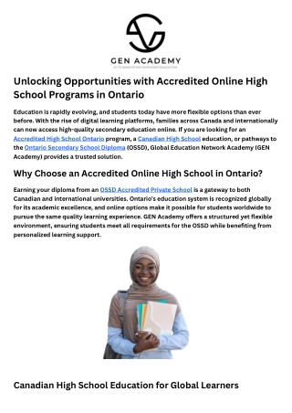 Canadian High School