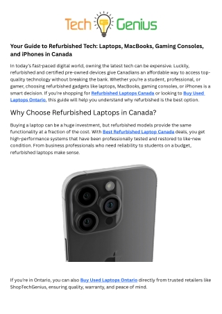 Buy Used Macbook Ontario