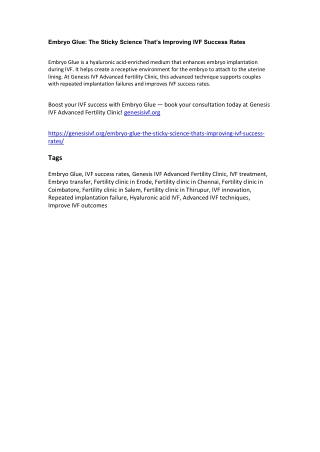 Embryo Glue