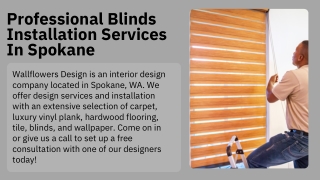 Professional Blinds Installation Services In Spokane
