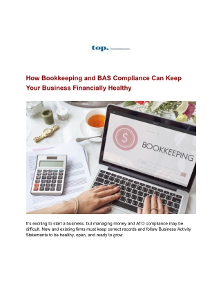 How Bookkeeping and BAS Compliance Can Keep Your Business Financially Healthy