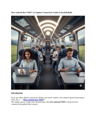 Does Amtrak Have WiFi - A Complete Connectivity Guide by BookMyRails
