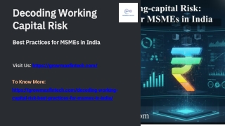 Decoding Working Capital Risk Best Practices for MSMEs in India