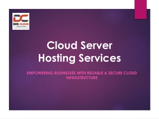 Cloud Server Hosting Services at DHS