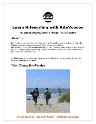 Learn Kitesurfing in Portugal | KiteVoodoo School