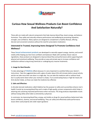 Curious How Sexual Wellness Products Can Boost Confidence And Satisfaction Naturally