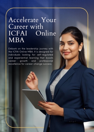 ICFAI Online MBA for Working Professionals