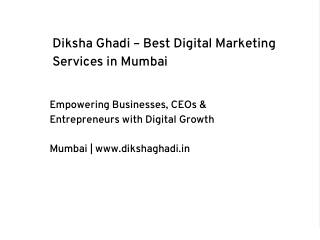 Diksha Ghadi – Best Digital Marketing Services in Mumbai