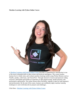 Machine Learning with Python Online Course | Learn ML from Scratch