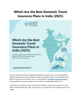 Which Are the Best Domestic Travel Insurance Plans in India