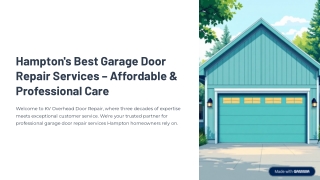 Hampton’s Best Garage Door Repair Services – Affordable & Professional Care