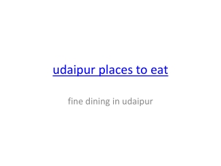 udaipur places to eat