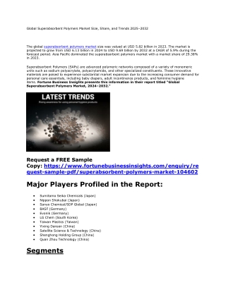 Superabsorbent Polymers Market