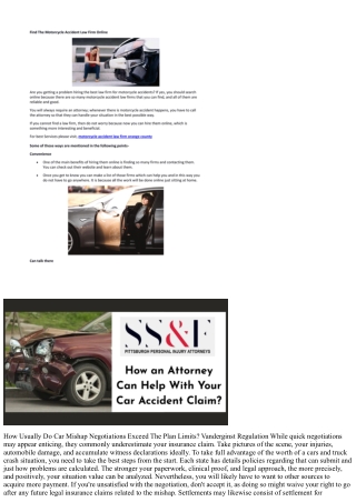 Sue For A Vehicle Crash: Understanding Feasible Negotiations