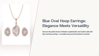 blue oval hoop earrings