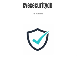 Cvesecuritydb