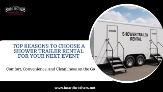 Top Reasons to Choose a Shower Trailer Rental for Your Next Event
