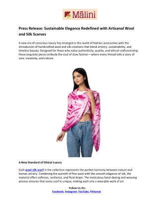 Malini Shop PR- Women's Silk Scarves