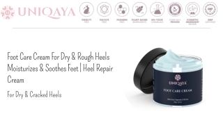 Heel Repair Cream for Cracked Heels & Dry Feet | Uniqaya