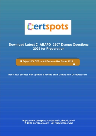 Download Latest SAP C_ABAPD_2507 Dumps Questions 2026 for Preparation