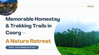 Memorable Homestay & Trekking Trails in Coorg – A Nature Retreat