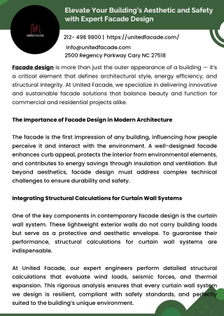 Elevate Your Building’s Aesthetic and Safety with Expert Facade Design