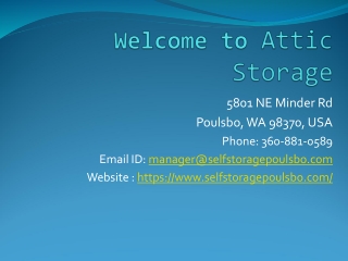 Attic Storage - Self Storage Poulsbo WA