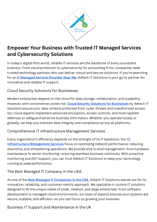 Cloud Security Solutions for Businesses