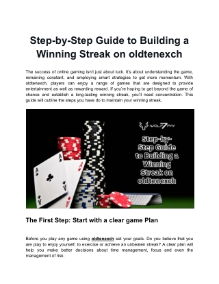 Step-by-Step Guide to Building a Winning Streak on oldtenexch