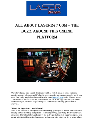 Laser247 com – The New Favorite Spot for Online Sports Fans