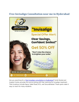 Free Invisalign Consultation near me in Hyderabad