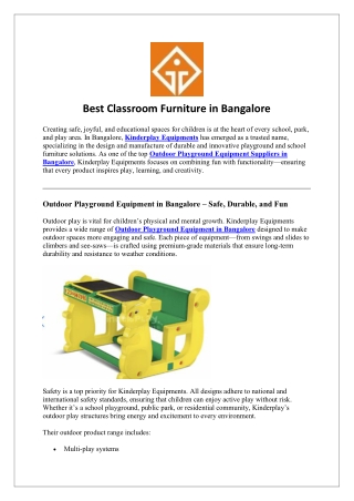 Best Classroom Furniture in Bangalore