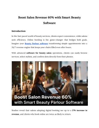 Boost Salon Revenue 60% with Smart Beauty Parlour Software