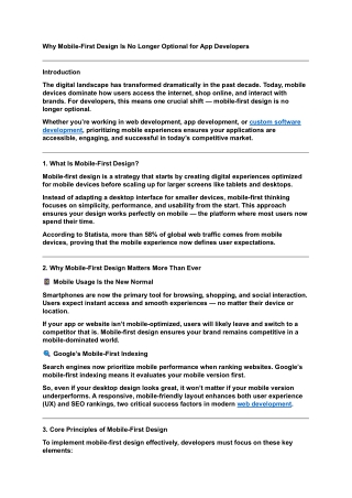 How Mobile-First Design Drives App Success in 2025