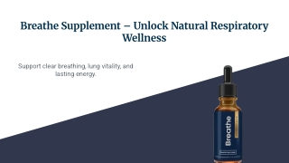 Breathe Supplement – Unlock Natural Respiratory Wellness