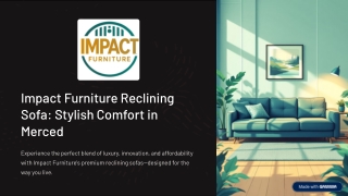 Reclining Sofa In Merced