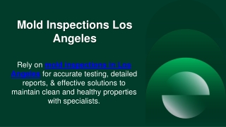 Mold Inspections Los Angeles