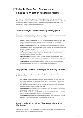 Reliable Metal Roof Contractor in Singapore_ Weather-Resistant Systems (1)