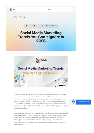 Social Media Marketing Trends You Can’t Ignore in 2025