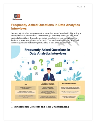 Frequently Ask Question in Data Analytics Interview