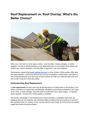 Roof Replacement vs. Roof Overlay_ What’s the Better Choice_