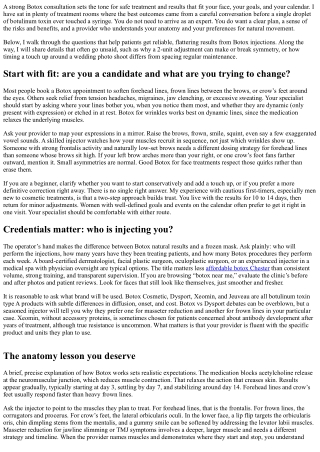 The Botox Consultation: Questions to Ask Your Specialist