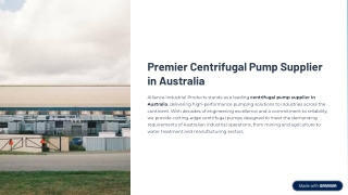 Centrifugal Pump Supplier in Australia – Oil & Gas Experts