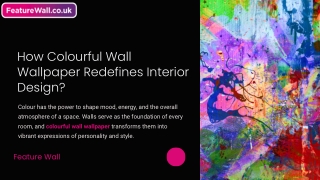 How Colourful Wall Wallpaper Redefines Interior Design?