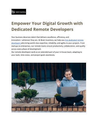 Hire Remote Developers to Empower Your Business Growth