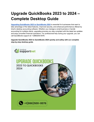 Upgrade QuickBooks 2023 to 2024 – Complete Desktop Guide