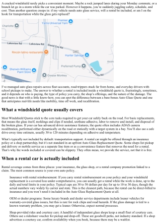 Rental Car Options: Are They Included in Your Windshield Quote?