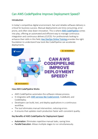 Aws DevOps Online Training - Training In Pune