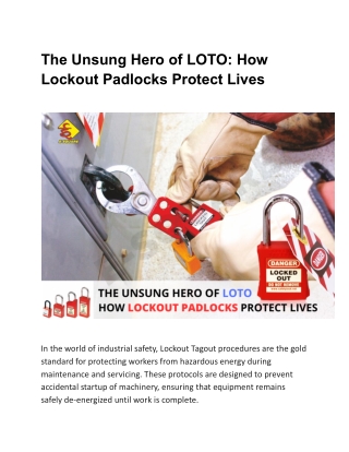 The Unsung Hero of LOTO_ How Lockout Padlocks Protect Lives
