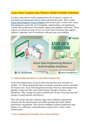 Azure Data Course in Ameerpet | Top Azure Engineer Training